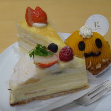 パンプキン風味の可愛いケーキ