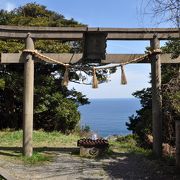 鳥居から眺める島