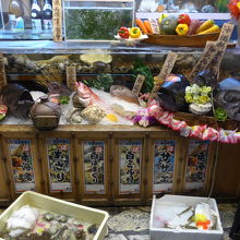 海産物も路面店で販売していました