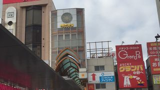 ＪＲ中野駅北口広場から北に行く商店街