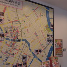 案内のための大きな地図です。位置関係がとても解りやすいです。