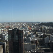 展望フロアからの眺めです（南側の長町方面）