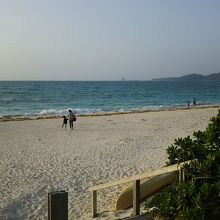 朝のビーチ