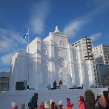 2018年の大雪像２（ストックホルム大聖堂）