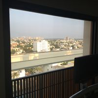 屋上階にあるジムからの展望です。