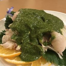 鶏肉の青葱ソース