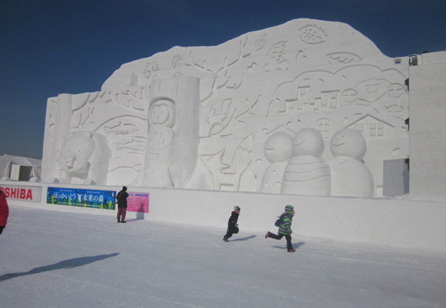 2018年の大雪像の様子