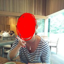 有名な建築家が手掛けたおしゃれな建物で和菓子を食べました