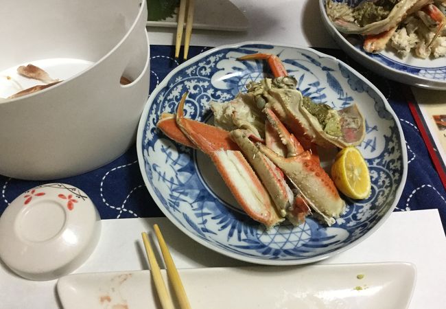 松葉ガニのコース料理7000円で美味しかった