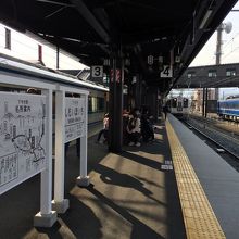 下今市駅のホーム