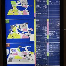 一階から三階までの案内板