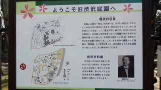 飛鳥山公園内の柵で囲まれた一角