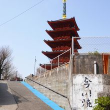 飯沼観音五重塔の裏手にあります