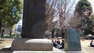 上野公園の中にこの碑があります。