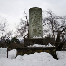 総高約5.8mという大きさの石碑に、力強い大きな字で”招魂碑