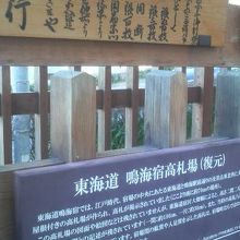 当時を思わせる高札場（復元したもの）などがあります