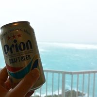 宮古島の海を眺めながらのビールは最高