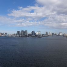 中央部分からの都心側の眺め