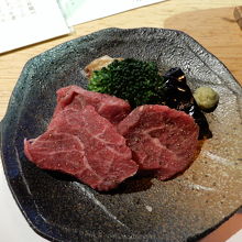 黒毛和牛陶板焼き　精進　本膳醤油