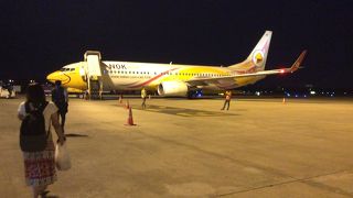 国内線のチェックインカウンターがちょっと移動していた