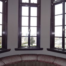 美術館の最上階　展望塔の休憩スペース