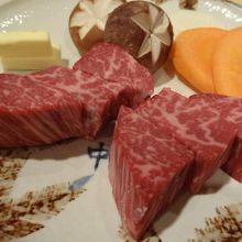 国産牛（丹波牛？）のステーキ