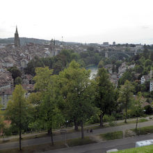 バラ公園の高台から見たベルン旧市街