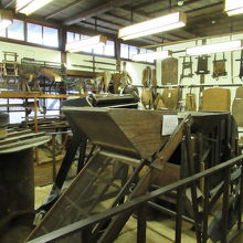 米作りや副業の道具などの展示室
