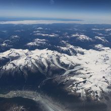 アンカレッジまでは景色が綺麗