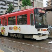 ＪＲから、熊本市電への乗り換えに