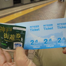 神戸街遊券を買いました