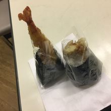 海老天むすと舞茸天むす