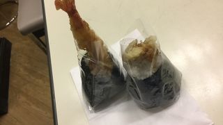 海老天むすと舞茸天むす！