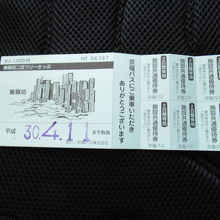 フリーきっぷ提示で100円割引に。ＨＰにも割引券があります。