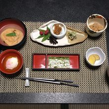 朝食の一部