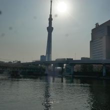 隅田川に映る東京スカイツリー