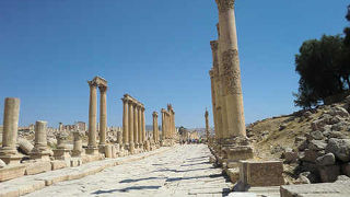 ジェラシュ遺跡のメインストリート