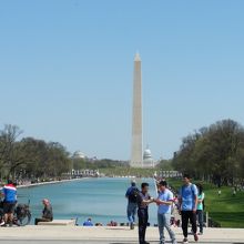 ワシントン記念碑が見える