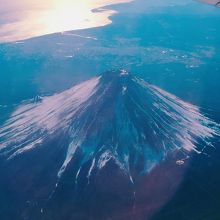 飛行機から見る富士山!