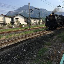 西武秩父駅付近から見たSLパレオエクスプレス号