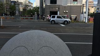 からくり時計の目の前