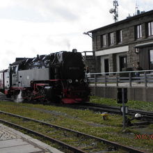 ブロッケン山頂駅の蒸気機関車