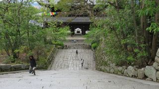 距離は短いが、ものすごくきつい石段。