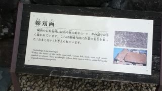 稲荷櫓の石垣にある