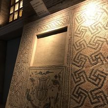 床モザイクの展示