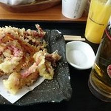 イカ天と生ビールセット