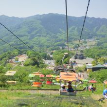 山頂との行き来はリフトで。