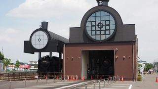 真岡鐡道の真岡駅に隣接するSL展示、乗車体験施設