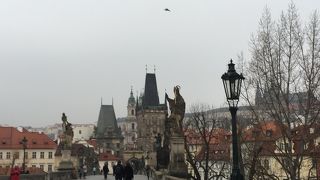 プラハ市街の中心　滞在中は毎日カレル橋を訪れました