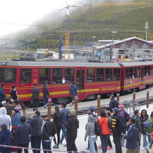 ユングフラウ鉄道の列車です